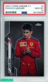 2020 TOPPS CHROME FORMULA 1 CHARLES LECLERC #4 SCUDERIA FERRARI PSA 10 GEM MT 64129580