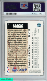 1992 UPPER DECK SHAQUILLE ONEAL #1B TRADE CARD ROOKIE RC MAGIC HOF PSA 8 NM-MT 57001440