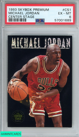 1993 SKYBOX PREMIUM CENTER STAGE MICHAEL JORDAN #CS1 CHICAGO BULLS PSA 6 EX-MT 57001689