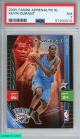 2009 PANINI ADRENALYN XL KEVIN DURANT OKLAHOMA CITY THUNDER PSA 7 NM 57402012