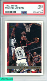 1997 TOPPS MICHAEL JORDAN #123 CHICAGO BULLS HOF GOAT! PSA 9 MINT 59266086
