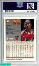 1997 TOPPS MICHAEL JORDAN #123 CHICAGO BULLS HOF GOAT! PSA 9 MINT 59266086