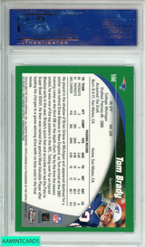 2002 TOPPS CHROME TOM BRADY #100 N E PATRIOTS 2ND YEAR PSA 10 GEM MT 31850009