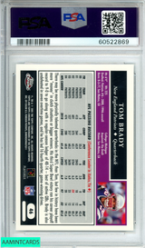2005 TOPPS CHROME TOM BRADY #46 NEW ENGLAND PATRIOTS PSA 10 GEM MT 60522869