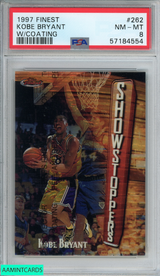 1997 FINEST KOBE BRYANT #262 W COATING LOS ANGELES LAKERS HOF PSA 8 NM-MT 57184554