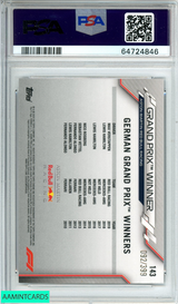 2020 TOPPS CHROME F1 MAX VERSTAPPEN #143 PURPLE REF 92 OF 399 PSA 8 NM-MT 64724846