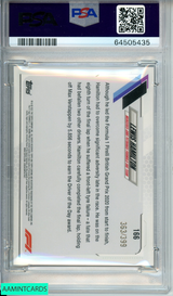 2021 TOPPS CHROME F1 LEWIS HAMILTON #166 PURPLE REF 363 OF 399 PSA 10 GEM MT 64505435