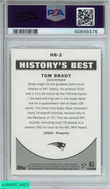 2010 TOPPS MAGIC HISTORYS BEST TOM BRADY #HB-2 PATRIOTS PSA 10 GEM MT 60899376
