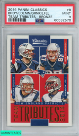 2016 PANINI CLASSICS TEAM TRIBUTES BRADY EDLMN GRONK LFLL #8 BRONZE PSA 9 MINT 60532570