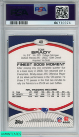 2010 FINEST TOM BRADY #40 NEW ENGLAND PATRIOTS PSA 10 GEM MT 60779974