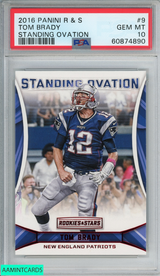 2016 PANINI ROOKIES AND STARS STANDING OVATION TOM BRADY #9 PSA 10 GEM MT 60874890