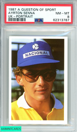 1987 A QUESTION OF SPORT UK AYRTON SENNA # UK-PORTRAIT ROOKIE PSA 8 NM-MT 62313787