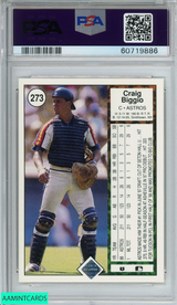 1989 UPPER DECK CRAIG BIGGIO #273 ROOKIE RC HOUSTON ASTROS HOF PSA 9 MINT 60719886