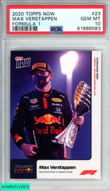 2020 TOPPS NOW FORMULA 1 MAX VERSTAPPEN #23 ROOKIE RC PSA 10 GEM MT 61886083