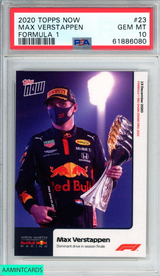 2020 TOPPS NOW FORMULA 1 MAX VERSTAPPEN #23 ROOKIE RC PSA 10 GEM MT 61886080