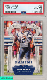 2017 PANINI TOM BRADY #66 PATRIOTS PSA 10 GEM MT 61510600