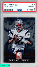 2014 PANINI ELITE TOM BRADY #57 NEW ENGLAND PATRIOTS PSA 10 GEM MT 60688916