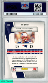 2010 PANINI PRESTIGE TOM BRADY #118 NEW ENGLAND PATRIOTS PSA 10 GEM MT 60688826