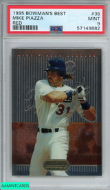 1995 BOWMANS BEST MIKE PIAZZA #36 RED LOS ANGELES DODGERS HOF PSA 9 MINT 57149882