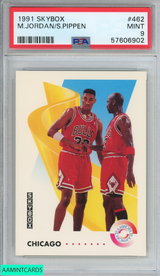 1991 SKYBOX JORDAN PIPPEN #462 CHICAGO BULLS HOF PSA 9 MINT 57606902