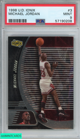 1998 UPPER DECK IONIX MICHAEL JORDAN #3 CHICAGO BULLS HOF PSA 9 MINT 57190208