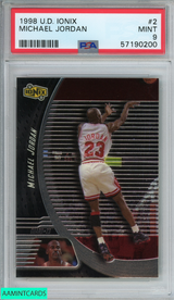 1998 UPPER DECK IONIX MICHAEL JORDAN #2 CHICAGO BULLS HOF PSA 9 MINT 57190200