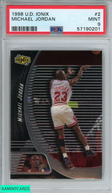 1998 UPPER DECK IONIX MICHAEL JORDAN #2 CHICAGO BULLS HOF PSA 9 MINT 57190201