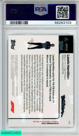 2020 TOPPS NOW FORMULA 1 LEWIS HAMILTON #13 ROOKIE RC PSA 9 MINT 66283703