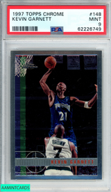 1997 TOPPS CHROME KEVIN GARNETT #148 MINNESOTA TIMBERWOLVES HOF PSA 9 MINT 62226749