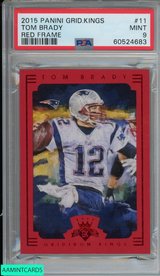 2015 PANINI GRIDIRON KINGS TOM BRADY #11 RED FRAME PATRIOTS PSA 9 MINT 60524683
