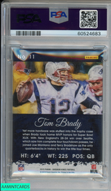 2015 PANINI GRIDIRON KINGS TOM BRADY #11 RED FRAME PATRIOTS PSA 9 MINT 60524683