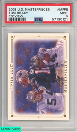 2008 UD MASTERPIECES TOM BRADY #MPP8 PREVIEW NEW ENGLAND PATRIOTS PSA 9 MINT 57190121