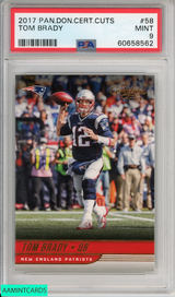 2017 PANINI DONRUSS CERTIFIED CUTS TOM BRADY #58 NEW ENGLAND PATRIOTS PSA 9 MINT 60658562