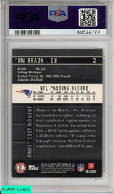 2008 FINEST TOM BRADY #2 NEW ENGLAND PATRIOTS PSA 9 MINT 60524777