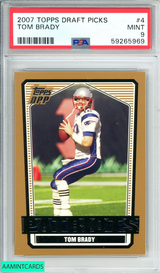 2007 TOPPS DRAFT PICKS PROSPECTS TOM BRADY #4 NEW ENGLAND PATRIOTS PSA 9 MINT 59265969