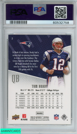 2008 SP AUTHENTIC TOM BRADY #7 NEW ENGLAND PATRIOTS PSA 9 MINT 60532758