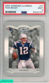2003 DONRUSS CLASSICS TOM BRADY #57 NEW ENGLAND PATRIOTS PSA 9 MINT 60532751