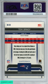 2006 DONRUSS GRIDIRON GEAR TOM BRADY #63 NEW ENGLAND PATRIOTS PSA 9 MINT 59266005