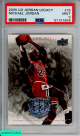 2009 UPPER DECK JORDAN LEGACY MICHAEL JORDAN #35 CHICAGO BULLS HOF PSA 9 MINT 57157899