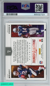2017 PANINI PLAYOFF THUNDER AND LIGHTNING TOM BRADY BRANDIN COOKS #5 PSA 9 MINT 60532723