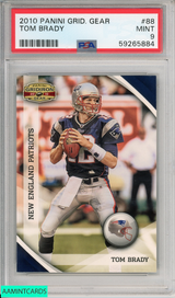 2010 PANINI GRIDIRON GEAR TOM BRADY #88 NEW ENGLAND PATRIOTS PSA 9 MINT 59265884