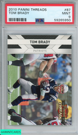 2010 PANINI THREADS TOM BRADY #87 NEW ENGLAND PATRIOTS PSA 9 MINT 59265950