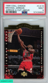 1996 COLLECTORS CHOICE MICHAEL JORDAN #CA10 JORDAN A CUT ABOVE PSA 9 MINT 57439650