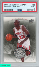 2009 UPPER DECK JORDAN LEGACY MICHAEL JORDAN #22 CHICAGO BULLS HOF PSA 9 MINT 60719813