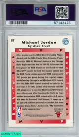 1992 UPPER DECK MICHAEL JORDAN #67 MVP CHICAGO BULLS HOF PSA 9 MINT 57143423