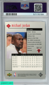 1998 UPPER DECK BLACK DIAMOND MICHAEL JORDAN #7 SINGLE CHICAGO BULLS PSA 9 MINT 57170159
