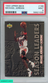 1993 UPPER DECK MICHAEL JORDAN #166 CHICAGO BULLS HOF PSA 9 MINT 56621030