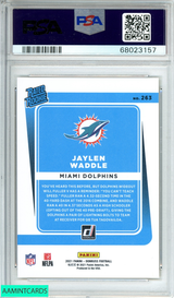 2021 PANINI DONRUSS JAYLEN WADDLE #263 PRESS PROOF PREMIUM RC PSA 10 GEM MT 68023157