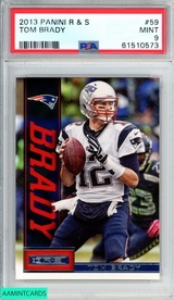 2013 PANINI ROOKIES AND STARS TOM BRADY #59 NEW ENGLAND PATRIOTS PSA 9 MINT 61510573