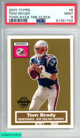 2005 TOPPS TURN BACK THE CLOCK TOM BRADY #6 NEW ENGLAND PATRIOTS PSA 9 MINT 61391742